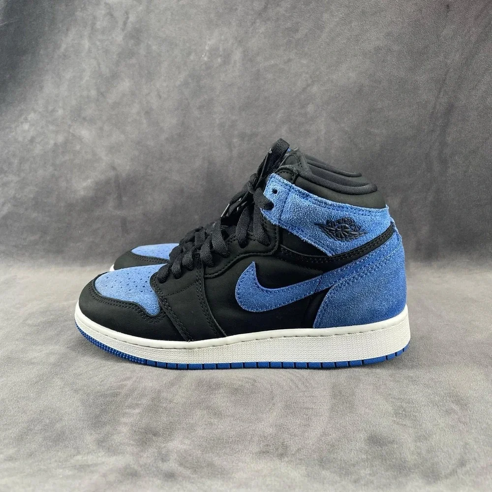 Nike Air Jordan 1 Retro High OG GS Royal Reimagined Black Royal Blue 5.5Y